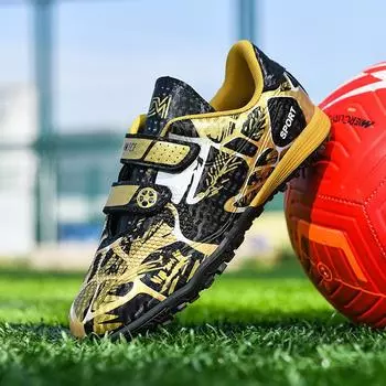 Low-top pink new football shoes, long nails, broken nails, primary and secondary school students competition training shoes, boys and girls sneakers 35