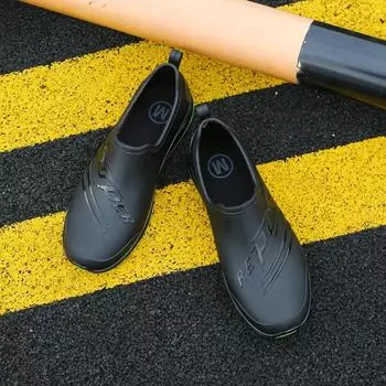 Low-top rain shoes water shoes men s adult warm waterproof shoes shallow mouth non-slip short tube work rubber shoes 40