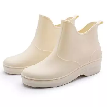 Low-top rain shoes women s fashion adult outdoor waterproof shoes kitchen short work water shoes warm non-slip glue shoes women 36