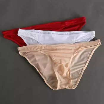 Low Waist Bulge Briefs for Men Nylon Men s Triangle Pants Elastic Ice Silk Underwear Gifts L