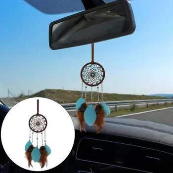 Ловец снов автомобильное украшение ручной работы сладкий Ловец снов кулон из искусственного пера подвеска бусины авто украшение