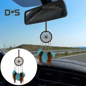 Ловец снов автомобильный орнамент ручной работы сладкий Ловец снов кулон из искусственного пера подвеска бусины авто