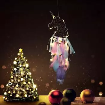 Ловец снов Декор Не бликующий Создайте атмосферу Несколько стилей Красивые красочные перья Светодиодный подарок Товары для дома