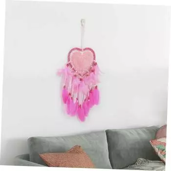 Ловец снов колокольчики белый/розовый ручной работы бисерный ловец снов для автомобиля детская спальня настенное украшение белый