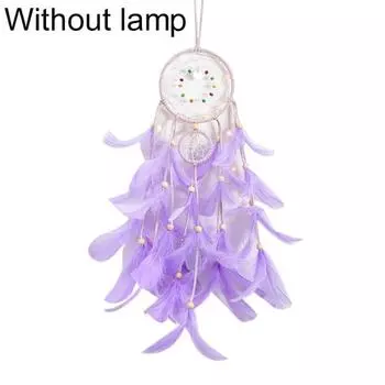 Ловец снов перо свет окно спальня балкон настенный орнамент декор With Light фиолетовый