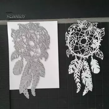 Ловец снов, режущие штампы, сделай сам, скрапбук, тиснение, бумажные карты, ремесленный перфоратор, трафарет серебряный