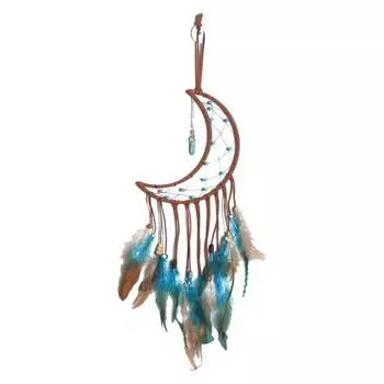 Ловец снов шнурок для подвешивания дизайн ручной работы простой традиционный луна/звезда ручной работы перо ловец снов домашний декор B