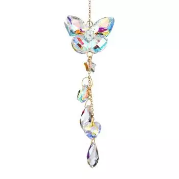 Ловец света Хрустальная стрекоза Ручная работа Подвеска на окно Ловцы солнца Сад Butterfly