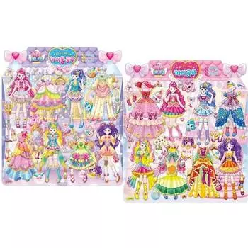 Ловить! Координационная наклейка Tiniping Gold: Комплект из 2 предметов Party Princess + Idol Princess, популярный персонаж в Корее