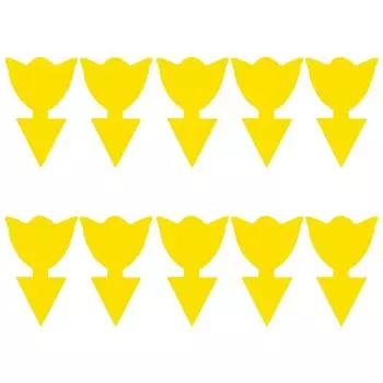 Ловушка для фруктовых мух, 10 шт., нетоксичная двусторонняя желтая липкая ловушка для мух (Тюльпаны) Делавэр