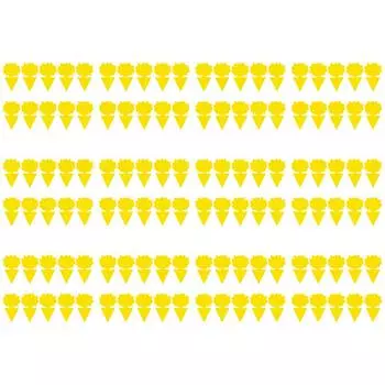 Ловушка для фруктовых мух, 10 шт., нетоксичная двусторонняя желтая липкая ловушка для мух (Подсолнухи)