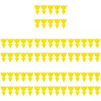 Ловушка для фруктовых мух, 10 шт., нетоксичная двусторонняя желтая липкая ловушка для мух (Тюльпаны)