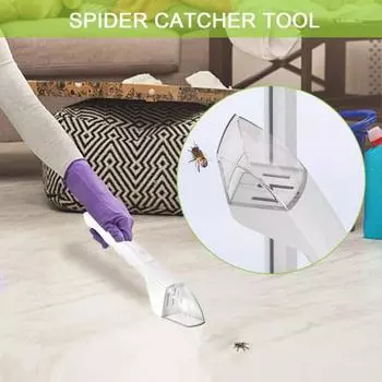 Ловушка для летающих насекомых и мух Эргономичный простой в использовании длинный быстросъемный вакуумный уловитель с щеткой для фруктового ведра для пауков и тараканов