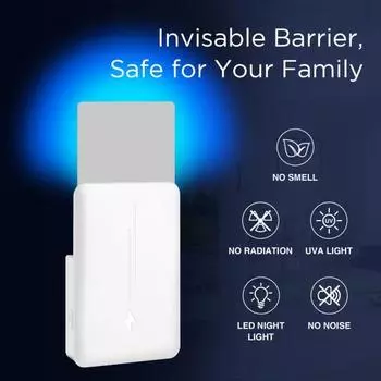 Ловушка для летающих насекомых с 2 режимами освещения, большая площадь покрытия 365-395 нм, простая в использовании, эффективная лампа для ловли летающих насекомых в помещении 1pc белый