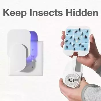Ловушка для мух в помещении, подключаемая ловушка для фруктовых мух, без запаха, с УФ-светодиодной подсветкой, безопасная для детей, домашних животных, клеевая доска, ловушка для мух от комаров, моли и комаров US Plug