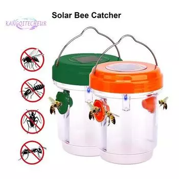 Ловушка для пчел, подвесная ручка, светодиодный светильник на солнечной энергии, профессиональный дизайн каналов жёлтый
