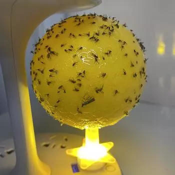 Ловушка для улавливания насекомых в помещении с источником света USB и прочным клейким дном для ловли One Size жёлтый