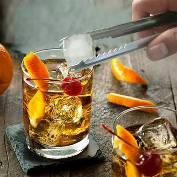 Ловушка с защитой от падения Высококачественная форма гребешка из нержавеющей стали Мини-зажим для еды Сахар Удобный практичный Серебряный зажим для льда