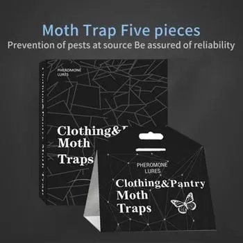 Ловушки для моли для одежды, липкие клеевые ловушки, экологически чистые, без запаха, безопасные в использовании, эффективная ловушка для моли, мух 1pc