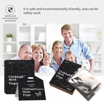 Ловушки для моли для одежды, липкие клеевые ловушки, экологически чистые, без запаха, безопасные в использовании, эффективная ловушка для моли, мух 1pc