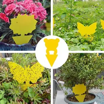 Ловушки на липкой доске, двусторонние липкие ловушки, ловушка для летающих растений и насекомых жёлтый