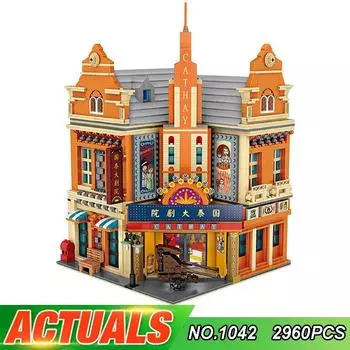 LOZ 1042 Mini Particle Cathay Pacific Theater собранный строительный блок, модель кирпичей, детская развивающая игрушка, Рождественский подарок