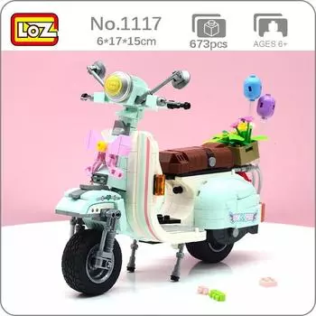 LOZ 1117 модель автомобиля мотоцикл воздушный шар цветок лук 3D DIY мини алмазные блоки кирпичи строительная игрушка без коробки
