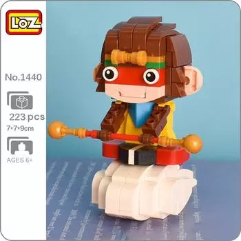 LOZ 1440 Legend Journey To The West Monkey King Animal Monster 3D модель DIY мини-блоки Кирпичи Строительная игрушка без коробки