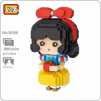 LOZ 9259 Сказочный мультфильм принцесса для девочек с бантом Apple Модель DIY Мини Алмазные блоки Кирпичи Строительная игрушка для детей Подарок без коробки