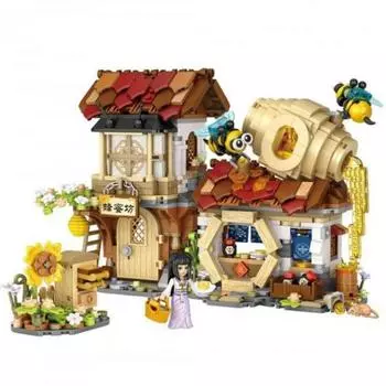 LOZ mini nanoblock 01 медовая ферма, разноцветные, популярные корейские игрушки