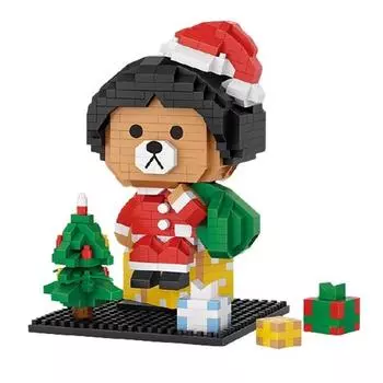 LOZ Mini Santa Coma Nanoblock, разноцветные, популярные корейские игрушки