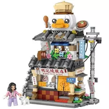 LOZ Mini Street Series Nanoblock 02 Duck Casting Duck, разноцветные, популярные корейские игрушки