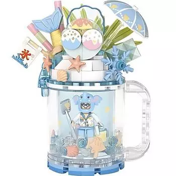 LOZ Miniblock Nanoblock Blue Ocean Кружка, разные цвета, популярные корейские игрушки
