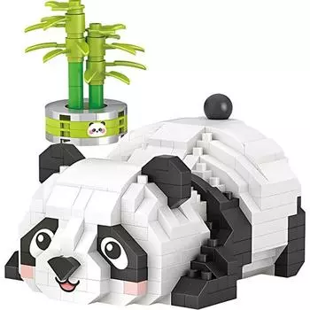 LOZ Nanoblock Small 01 Bamboo Panda, разноцветные, популярные корейские игрушки