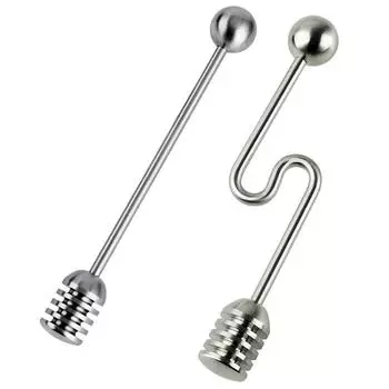 Ложка-черпак для меда и сиропа, ложка для меда из нержавеющей стали 304, палочка для банок-контейнеров с медом