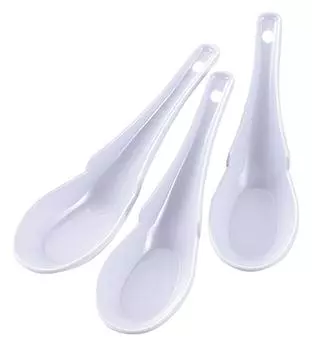 Ложка для астрагала Pearl Metal с крючком, набор из 3 шт., легко моется, C-8695 белый