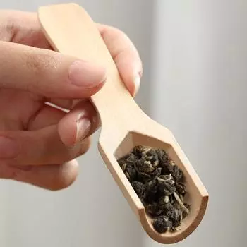 Ложка для чая из натурального дерева Ложка для чая из цельного дерева Чайные принадлежности Без лака Без воска Кофейная ложка