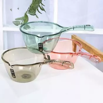 Ложка для чистой воды, нескользящая ковш для воды с длинной ручкой, многофункциональный душ для мытья волос, пластиковый ковш, совок, кухонные гаджеты для ванной комнаты красный