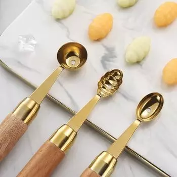 Ложка для фруктовых шариков, пищевая, удобная, износостойкая, практичная, портативная, недеформируемая, для дыни, для бара D золотистый