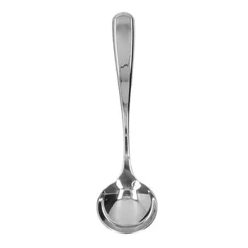 Ложка для кофейных чашек из нержавеющей стали для молочных пенок, десертов, тортов, мороженого серебряный