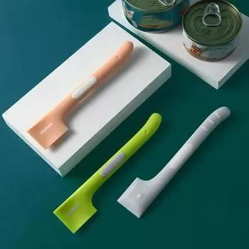 Ложка для консервов для домашних животных 3 в 1 универсальная герметичная крышка для кормления, перемешивание, длинная ручка, совок для кошек, посуда для кормления домашних животных, аксессуары зелёный