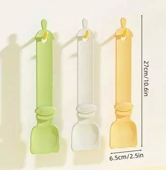 Ложка для корма для домашних животных Совок для еды для кошек Соковыжималка для полосок Кормушка-дозатор для дома Закуска для щенков и котят Жидкая еда Совок для кошачьих домашних животных зелёный