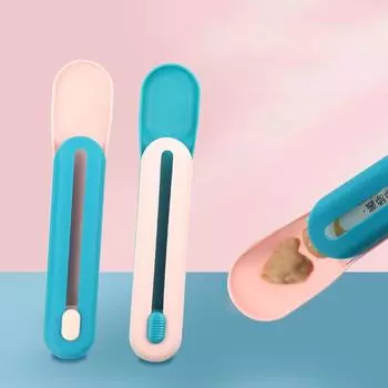 Ложка для корма для домашних животных, совок для еды, совок для лакомства для кошек, соковыжималка, диспенсер для хлопьев, щенок, котенок, закуска, совок для жидкой еды, товары для домашних животных розовый