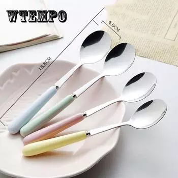 Ложка для крема, кофе, десерта, кухонная посуда, инструмент, ложка для супа, 4 шт./компл.