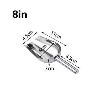 Ложка для кубиков льда из нержавеющей стали, барная ложка для шведского стола, кухонные специи, конфеты, мука, орехи, ложка, галантерейная лопатка, вечерние кухонные аксессуары