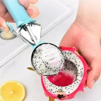 Ложка для мороженого из нержавеющей стали, металлическая ложка для мороженого, печенья, дыни, фруктов, шарики для льда, кухонный гаджет