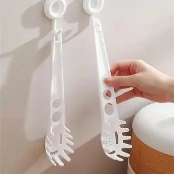 Ложка для пасты Дуршлаг Для спагетти Отделитель яичного желтка Сепаратор яичного белка Пластиковый фильтр Ложка для слива Кухонные принадлежности белый