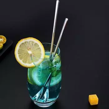 Ложка для перемешивания из нержавеющей стали с двойной головкой и длинной ручкой Барная ложка Мешалки для коктейлей Бармен Мешалка для напитков Ложка для льда Вилка Коктейльная ложка A