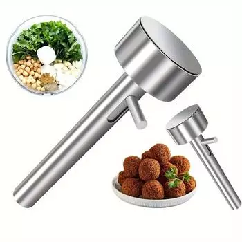 Ложка для приготовления фалафеля и фрикаделек, безопасная для пищевых продуктов и антипригарная, нержавеющая сталь, инструмент для приготовления фрикаделек и шариков фалафеля, форма для фалафеля 1 pcs