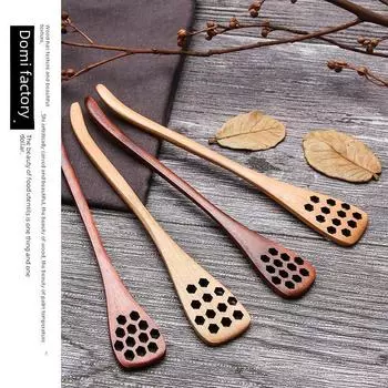 Ложка для размешивания Nanmu Honeycomb - палочка из лотосового дерева для холодных напитков и кофе DM-342 Nanmu, 18*2.7cm